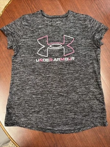 Under Armour Camicie Ragazze Maniche Corte Logo Nero Multicolore Logo Ragazzo Taglia LG - Foto 1 di 4
