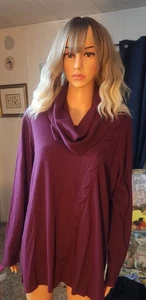 Damen Übergröße 14/16 lila Wasserfallausschnitt von Avenue - Bild 1 von 6