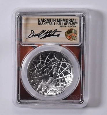 PR70 2020-P DICK VITALE SIGNED Basketball HOF Commemorative Dollar PCGS *1545 - Image 1 of 4