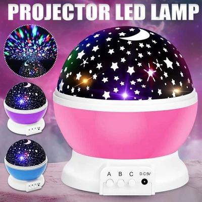 USB LED Galaxy Projector Starry Kids Night Light Star Moom Lamp For Party Baby - image 1 of 4