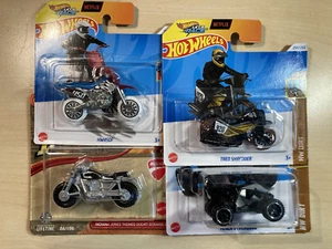 Hot wheels bundle new x 4 Motorbikes scramblers Quads dirt bikes Tesla Ducati - Picture 1 of 7