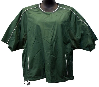 Camisa corta-vento vintage Alleon atlética juvenil tamanho L náilon verde manga curta - Imagem 1 de 4