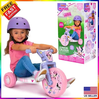 Passeio em brinquedos para crianças crianças meninas 2 3 4 anos Minnie Mouse triciclo bicicleta - Imagem 1 de 4