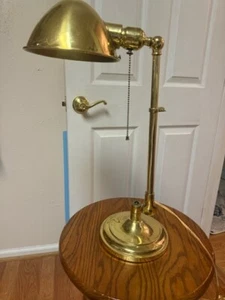 SOLID BRASS DESK LAMP = HAS BEEN POLISHED AND SEALED - Picture 1 of 8