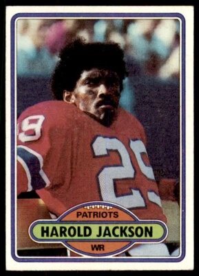 1980 TOPPS FOOTBALL HAROLD JACKSON NEW ENGLAND PATRIOTS #7 - Image 1 of 2