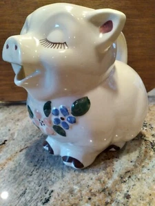 Shawnee Smiley Pitcher with Embossed Flowers - Picture 1 of 3