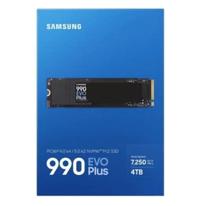 Samsung 990 EVO Plus 4TB PS5 M.2 NVMe PCIe TLC 3D V-NAND SSD MZ-V9S4T0BW New UK - Afbeelding 1 van 7