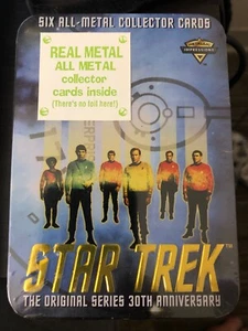 1996 Star Trek TOS 30th Anniversary Metal 6 Card Set FACTORY SEALED - Picture 1 of 12