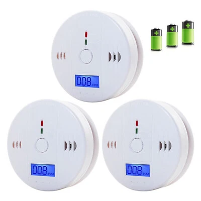 CO Detector Carbon Monoxide Detector 10 Year Alarm with Battery LCD Display 85dB - Image 1 of 4