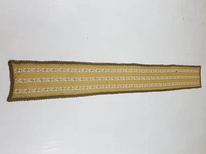 Vintage French Jacquard Floral Striped Table Runner 84x11 inches - Picture 1 of 11