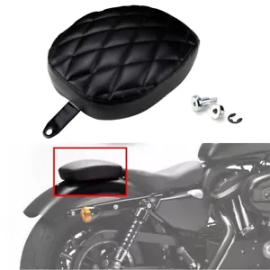Für Harley XL883 XL1200 48 2014-2016 Soziussitz Sitzpad Beifahrersitz Schwarz XY - Bild 1 von 12