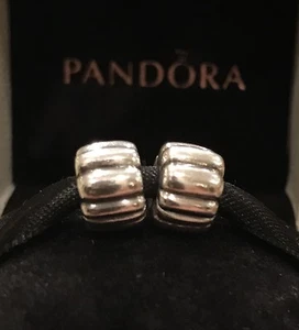 AUTHENTIC PANDORA 925 STERLING SILVER PANDORA RIBBET CLIPS CHARMS PANDORA CLIPS - Picture 1 of 2