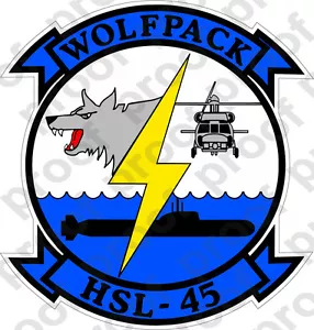 AUFKLEBER USN HSL 45 WOLFPACK - Bild 1 von 1