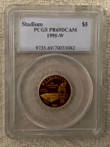 1995 W Stadium Commemorative Gold PCGS graded PR69DCAM - TGD Cover