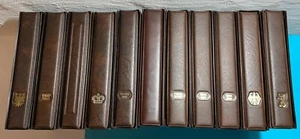 PHILSWISS Ringbinder + Kassette braun verschiedene Aufdrucke,  AUSWAHL (K1 - Picture 1 of 17