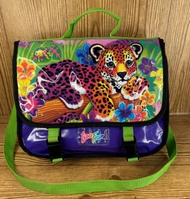 Bolso de Hombro Mensajero Lisa Frank Años 90 De Colección Mochila Cazador Leopardo Guepardo Foto 1 de 4