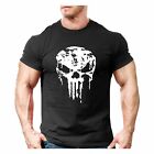 Gym Skull T Shirt Mens Gym Clothing Bodybuilding Training MMA Workout Top Gift