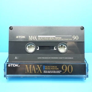 🍒 1x TDK MA-X 90 metal * IEC IV Type 4 * Tape Cassette Kassette кассета * 1990 - Bild 1 von 5