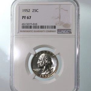 1952 Washington 25C NGC Certified PF67 - Picture 1 of 4