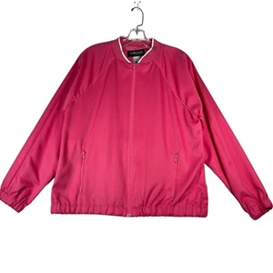 Giacca da pista donna Sag Harbor Sport In Action taglia L rosa tasche full zip - Foto 1 di 11