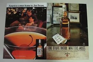 Jim Beam ~ Posten von 4 verschiedenen ganzseitigen Anzeigen Magazinausschnitten Bourbon Whisky - Bild 1 von 2