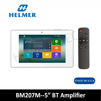 HELMER 5" Wall Mount Audio Amplifier Touch Screen Home Stereo Digital Amplifier - Image 1 of 4