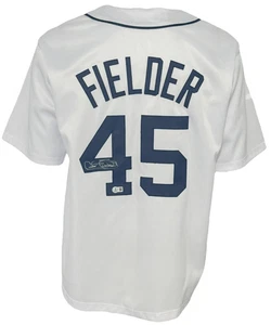 Detroit Tigers Cecil Fielder Autographed Pro Style White Jersey BAS Authentic... - Picture 1 of 2