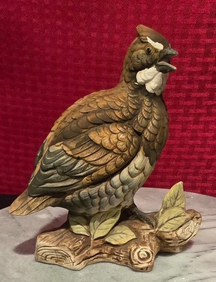 Estatuilla de codorniz de cerámica pintada a mano vintage decoración coleccionable de mediados de siglo Foto 1 de 4