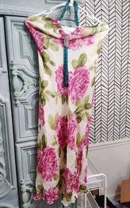 Abito Anthropologie Ruth Halter con accenti nuovo con etichetta taglia 12 rosa peonie - Foto 1 di 7