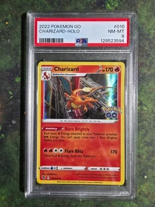 2022 Pokemon Go Charizard #010 Holo Foil PSA 8 Near Mint - Picture 1 of 1