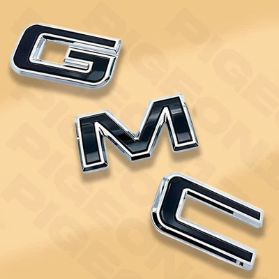 Front Grill Emblem For GMC Yukon XL Sierra 1500 2500HD 3500HD Canyon Black Badge Foto 1 de 4