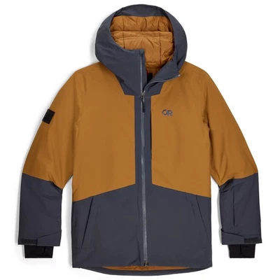 Chaqueta de invierno Outdoor Research Snowcrew para hombre, atlántica/bronce, X-grande Foto 1 de 4
