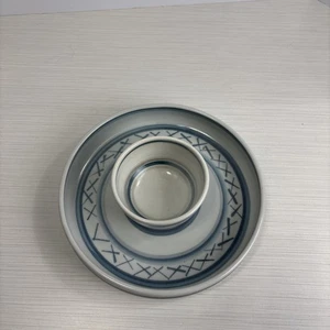 Set ciotole vintage fatte a mano in ceramica Chip & Dip firmato Marney Pugh - Foto 1 di 10