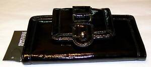Kenneth Cole Reaction Womens Black Patent Leather Walllet $60
