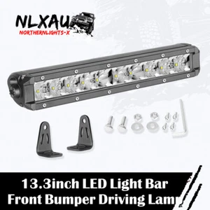 13.3inch LED Light Bar Slim Single Row Front Bumper Driving Fog Lamp Offroad ATV - Picture 1 of 13