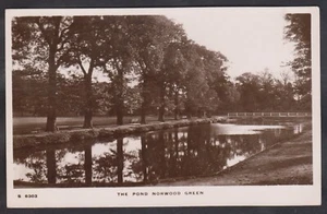 1911 RPPC POSTCARD THE POND NORWOOD GREEN,EALING,LONDON - Picture 1 of 2