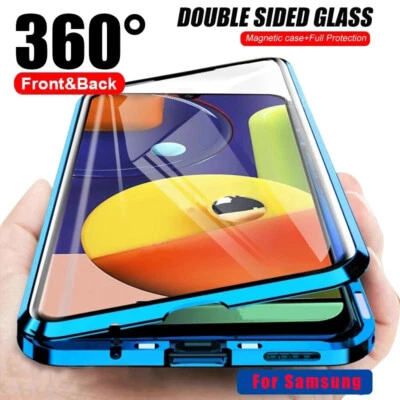 360° Magnetic Tempered Glass Metal Case Cover For Samsung S25 S24 S23 Ultra S22 - Image 1 of 4