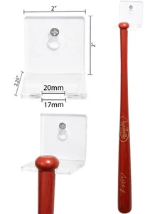 Mini bate de béisbol pequeño acrílico montaje vertical en pared (A052-B) - Imagen 1 de 4
