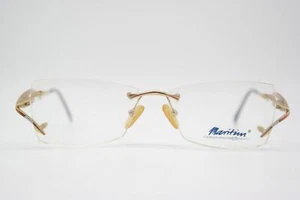 Vintage Brille Maritim M10 Gold Bronze Silber Randlos Brillengestell eyeglasses - Bild 1 von 6