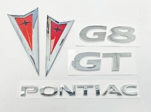 2008 2009 Pontiac G8 GT Front & Rear Arrow Emblems Trunk Badges Kit Set 08-09 - Bild 1 von 3