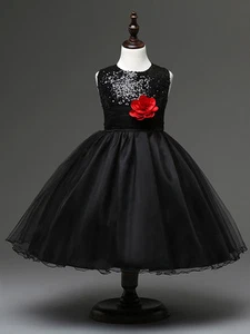 NEW Wedding Flower Girls Sequined Dress Kids Tutu Skirt Formal Dress up - Picture 1 of 23