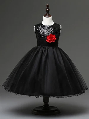 NEW Wedding Flower Girls Sequined Dress Kids Tutu Skirt Formal Dress up - Image 1 of 4