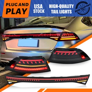 Pair LED Tail Lights Assembly For 2023 2024 Honda Accord 11th Gen Rear Lamps - Picture 1 of 22