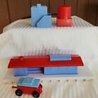 Vintage Train Station Water Tower Caboose & Bld Plastic Freight Passenger
