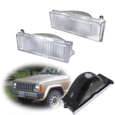 2 luces de señal de giro transparentes para parachoques delantero Jeep Cherokee Wagoneer Comanche 84-96 Foto 1 de 4