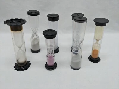 批量 (7) 件 黑色棋盘游戏沙子计时器 — 第 1/4 张图片