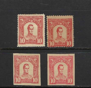 'ESTADO ANTIOQUIA'.- GENERAL JOSE MARIA CORDOBA.- Perf.- Imperf.- COLOMBIA {4} - Imagen 1 de 2