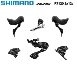 Grupo hidráulico de carretera Shimano 105 R7100/R7120 2x12 24 velocidades ST/BR/FD/RD 4 piezas - Imagen 1 de 13