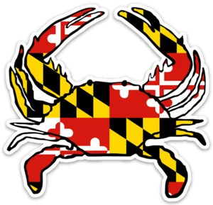 Maryland Flagge Krabbenförmiger Magnet, US Flagge Krabbenförmiger Magnet, Strandmagnet - Bild 1 von 10