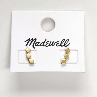 New MadeWell Geometric Small Stud Earrings Gift Vintage Women Party Show Jewelry - Image 1 of 4